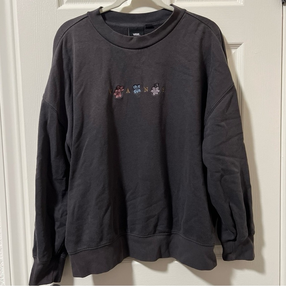 Vans Black Sweater with Multicolor Logo